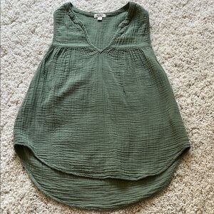 DYLAN Green Sleeveless Tank Top